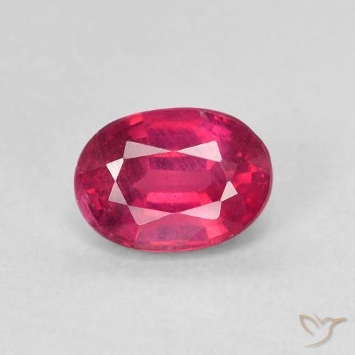 1.26ct Naturel Rouge léger Rubis, ovale, VS-SI