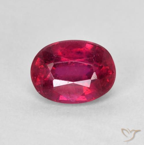 1.96ct Naturel Rose rougeâtre profond Rubis, ovale, VS