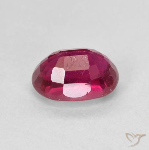 Rubis Rose rougeâtre profond naturelle ovale, 1.96 ct, VS
