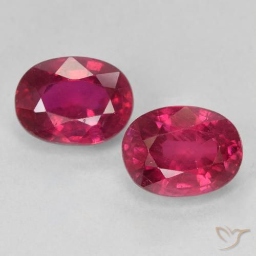 4.17ctw Naturel Rose rougeâtre profond Rubis, ovale, VS