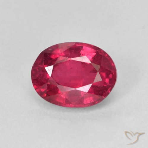 1.87ct Naturel Rose rougeâtre profond Rubis, ovale, VS