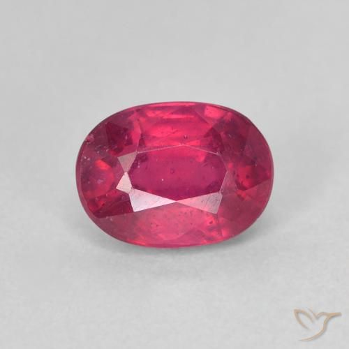 1.38ct Naturel Rouge Rosâtre Rubis, ovale, VS