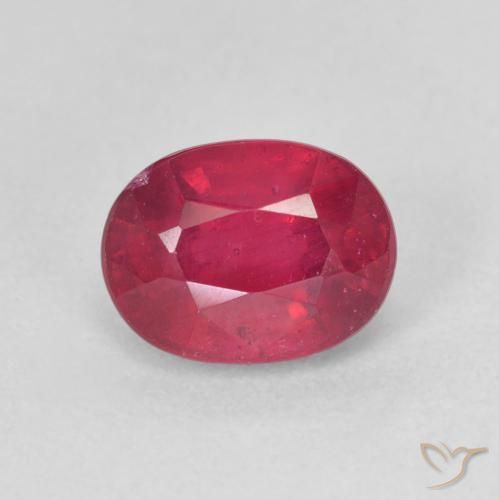2.16ct Naturel Rouge confiture Rubis, ovale, VS