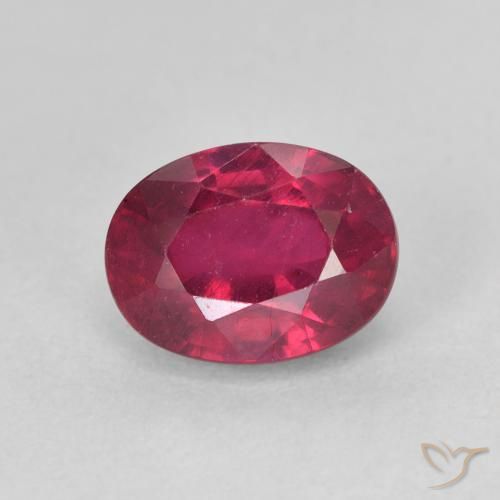 2.38ct Naturel Medium Dark-Red Rubis, ovale, VS