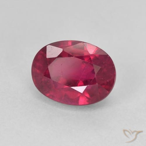 Rubis Medium Dark-Red naturelle ovale, 2.38 ct, VS