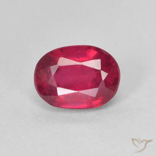 1.51ct Naturel Rouge Rosâtre Rubis, ovale, VS