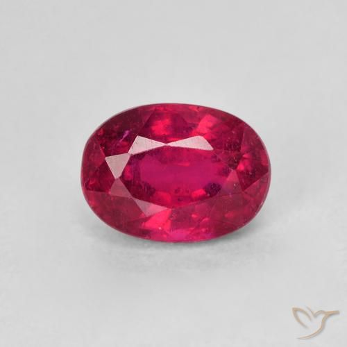 1.43ct Naturel Rose rougeâtre profond Rubis, ovale, VS