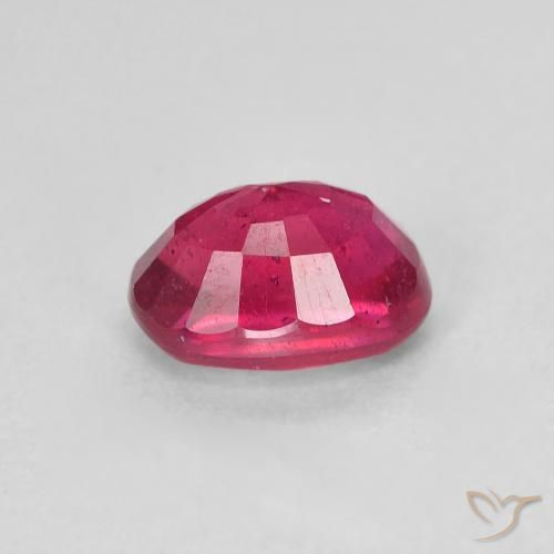Rubis Rose rougeâtre profond naturelle ovale, 1.43 ct, VS
