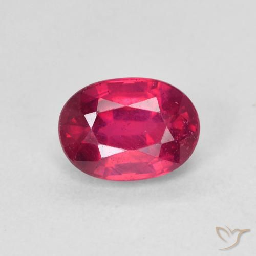 1.38ct Naturel Medium Dark-Red Rubis, ovale, VS