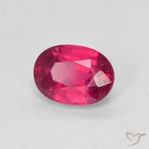 Rubis Medium Dark-Red naturelle ovale, 1.38 ct, VS