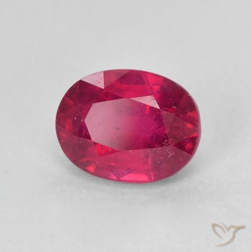 2.00ct Naturel Medium Dark-Red Rubis, ovale, VS