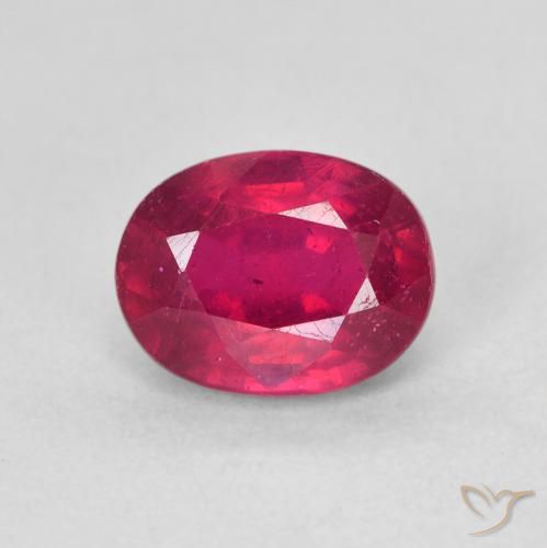 Rubis Medium Dark-Red naturelle ovale, 2.00 ct, VS