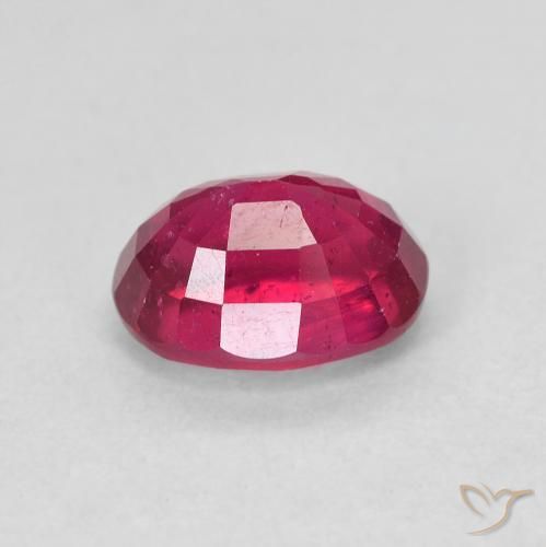 Rubis Medium Dark-Red naturelle ovale, 2.00 ct, VS