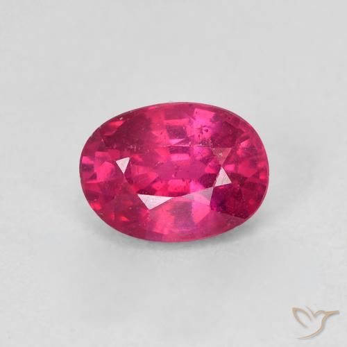 1.23ct Naturel Rouge léger Rubis, ovale, VS