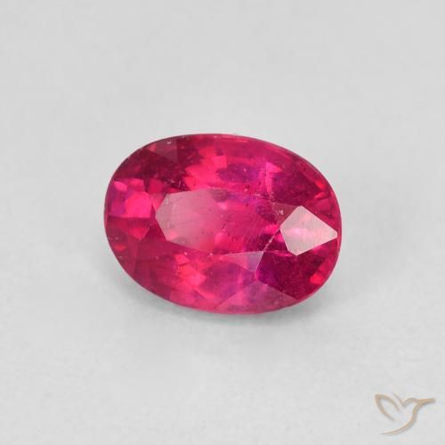 Rubis Rouge léger naturelle ovale, 1.23 ct, VS
