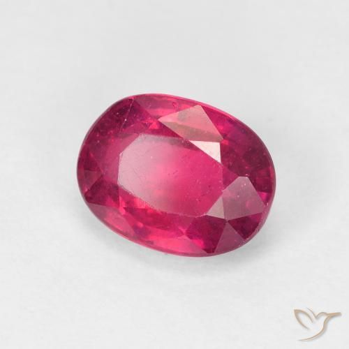 Rubis Rouge léger naturelle ovale, 2.04 ct, VS