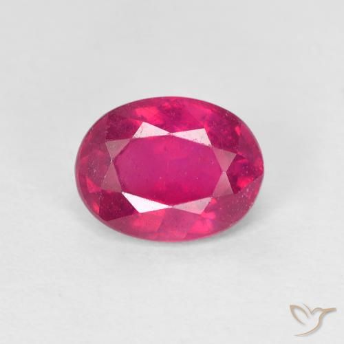 1.54ct Naturel Rouge léger Rubis, ovale, VS