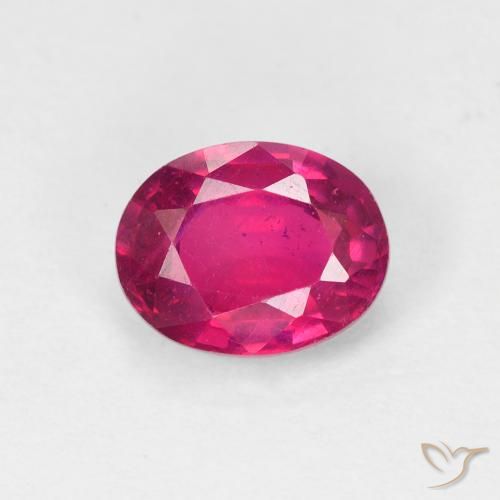 1.60ct Naturel Rouge léger Rubis, ovale, VS