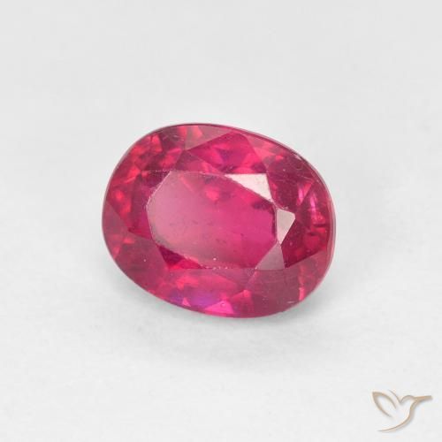 Rubis Rouge léger naturelle ovale, 1.91 ct, VS