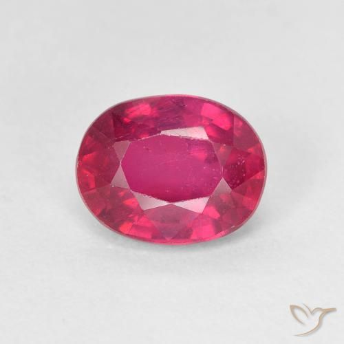 1.86ct Naturel Rouge léger Rubis, ovale, VS