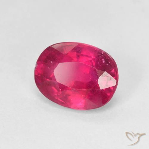 Rubis Rouge léger naturelle ovale, 1.86 ct, VS