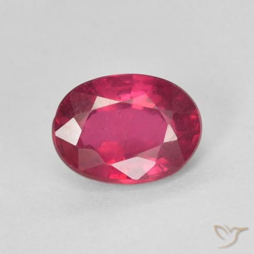 1.73ct Naturel Rouge léger Rubis, ovale, VS-SI