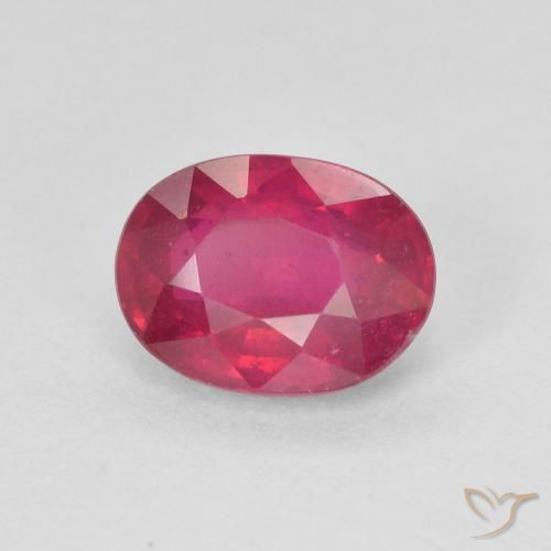 Rubis Rouge léger naturelle ovale, 1.84 ct, VS-SI