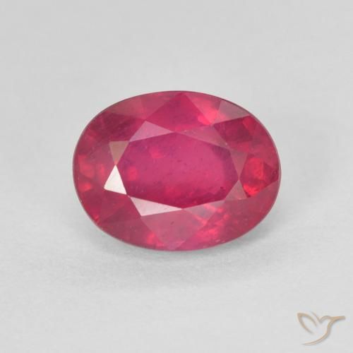 1.98ct Naturel Rouge léger Rubis, ovale, VS