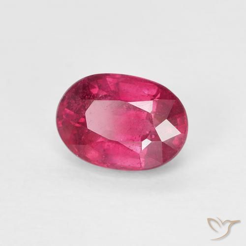 Rubis Rouge léger naturelle ovale, 1.21 ct, VS