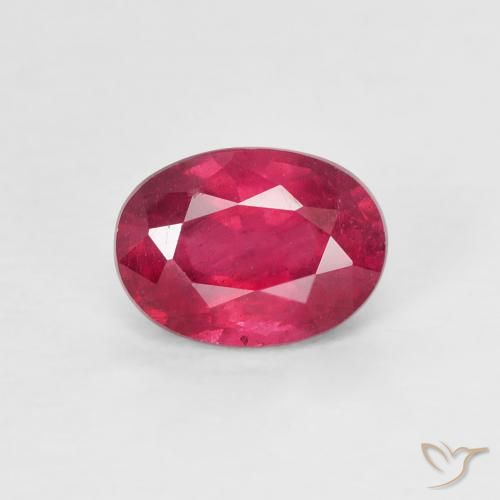 1.31ct Naturel Rouge Rosâtre Rubis, ovale, VS
