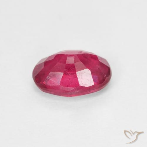 Rubis Medium Dark-Red naturelle ovale, 1.08 ct, VS