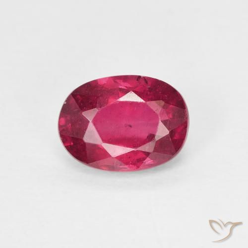 1.08ct Naturel Medium Dark-Red Rubis, ovale, VS