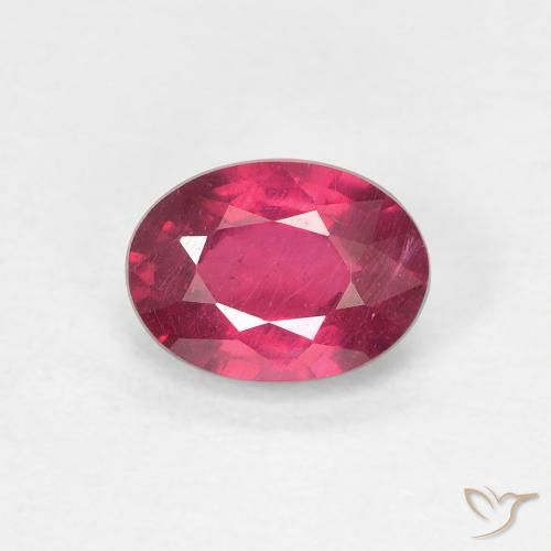 1.19ct Naturel Medium Dark-Red Rubis, ovale, VS