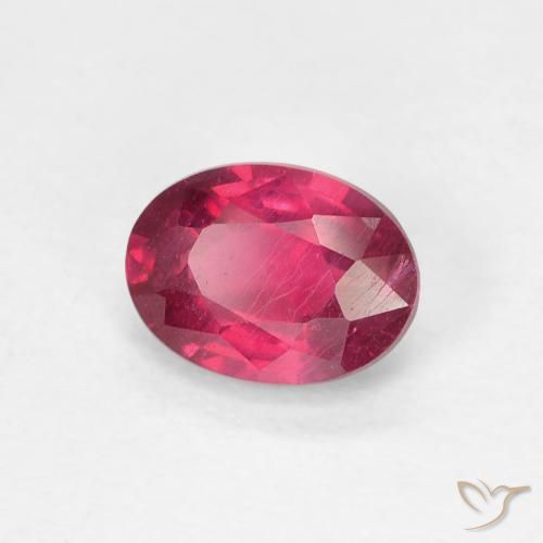 Rubis Medium Dark-Red naturelle ovale, 1.19 ct, VS