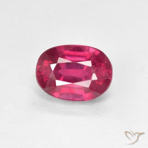 1.30ct Naturel Rouge léger Rubis, ovale, VS