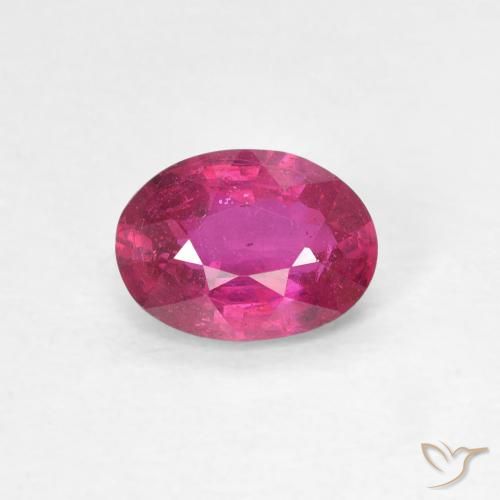0.96ct Naturel Rouge léger Rubis, ovale, VS