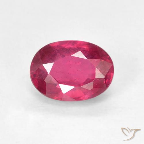 1.27ct Naturel Rouge Rosâtre Rubis, ovale, VS