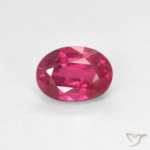 1.10ct Naturel Rouge Rosâtre Rubis, ovale, VS