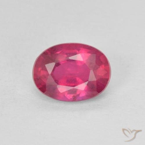 1.14ct Naturel Rouge léger Rubis, ovale, VS