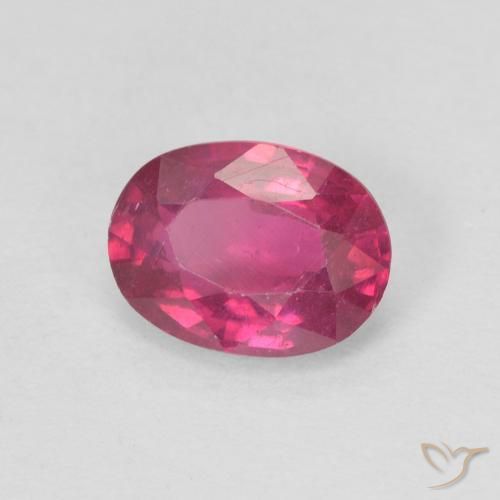 Rubis Rouge léger naturelle ovale, 1.09 ct, VS