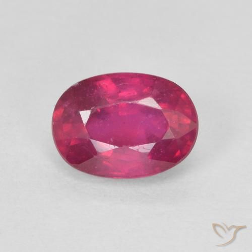 1.33ct Naturel Rouge léger Rubis, ovale, VS