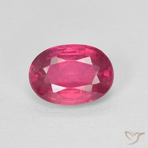 1.20ct Naturel Rouge léger Rubis, ovale, Opaque