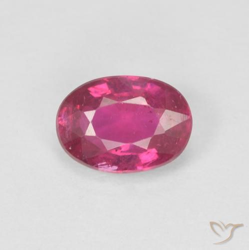 0.99ct Naturel Rouge léger Rubis, ovale, VS-SI