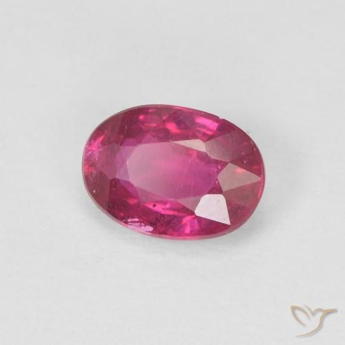 Rubis Rouge léger naturelle ovale, 0.99 ct, VS-SI