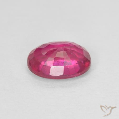 Rubis Rouge léger naturelle ovale, 0.99 ct, VS-SI