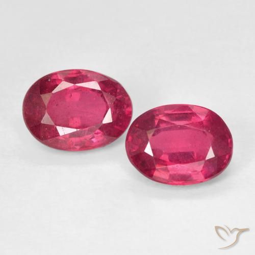 2.10ctw Naturel Rose rougeâtre profond Rubis, ovale, VS