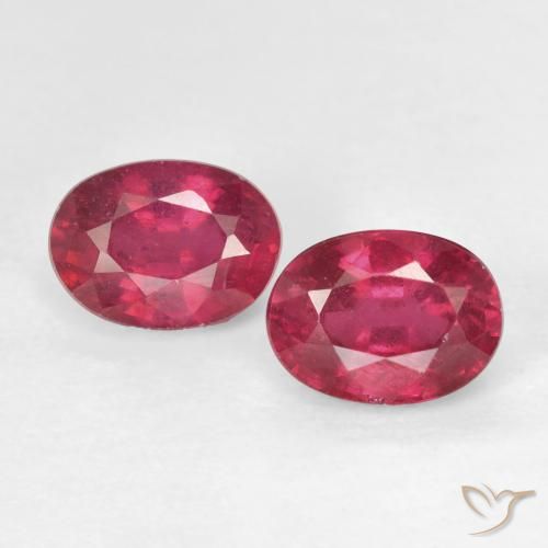 2.57ctw Naturel Medium Dark-Red Rubis, ovale, VS