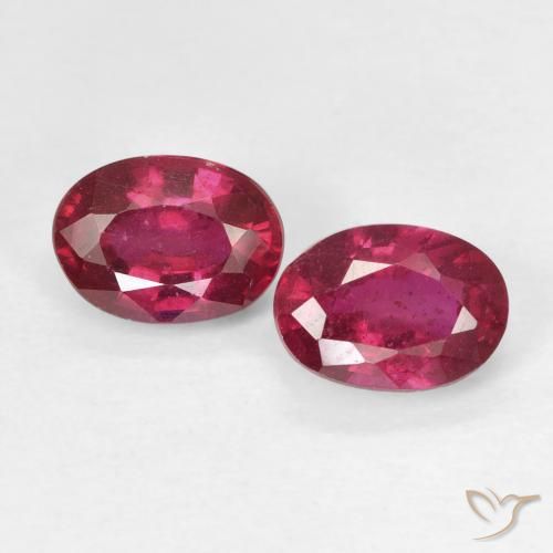 2.22ctw Naturel Rose rougeâtre Rubis, ovale, VS