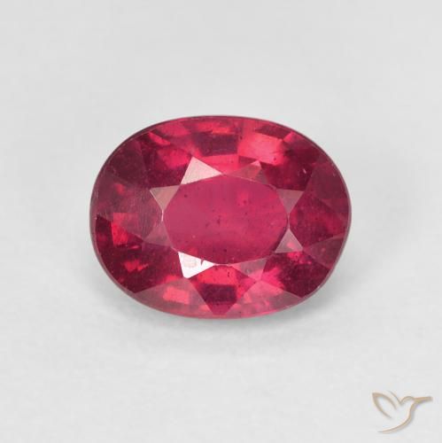 1.78ct Naturel Rose rougeâtre profond Rubis, ovale, VS