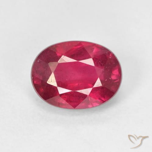 1.99ct Naturel Rose rougeâtre profond Rubis, ovale, VS